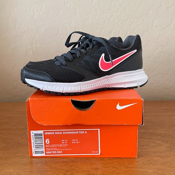 Nike Shoes - New Nike 6 Downshifter 6 Black White Hyper Punch Pink Anthracite Shoe In Box